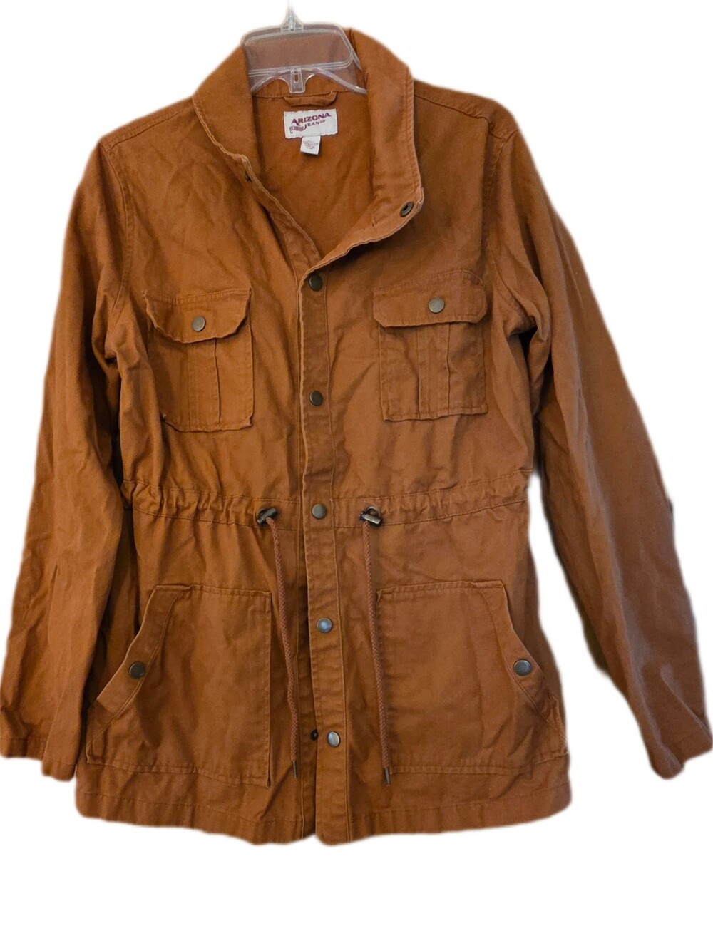 Arizona Jean Co Rust Cargo Utility Jacket Cotton Outdoors Size Large